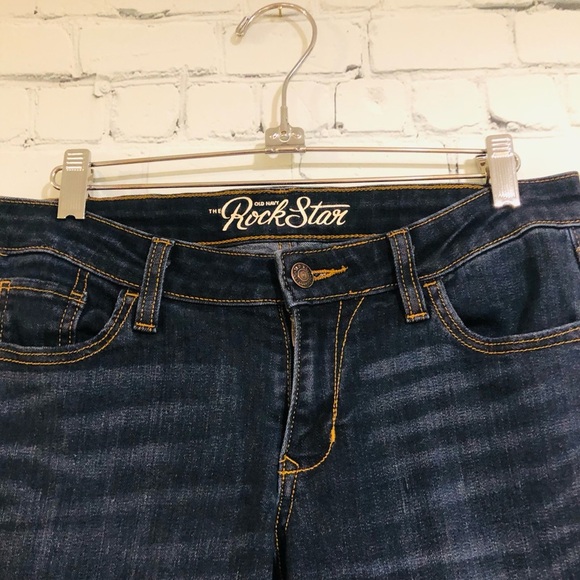 Old Navy Rockstar Jeans Skinny Blue Dark Wash Denim Stretchy Size 10R - Picture 3 of 6